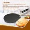 AGARO Elite Hard Anodised Tawa, 28cm Diameter, Riveted Handle, 4 mm Thick Plate, Gas Oven Compatible, Cooking, Cookware, Black - Image 5